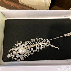 孔雀の羽根イヤリング・ピアス 7枚目の画像