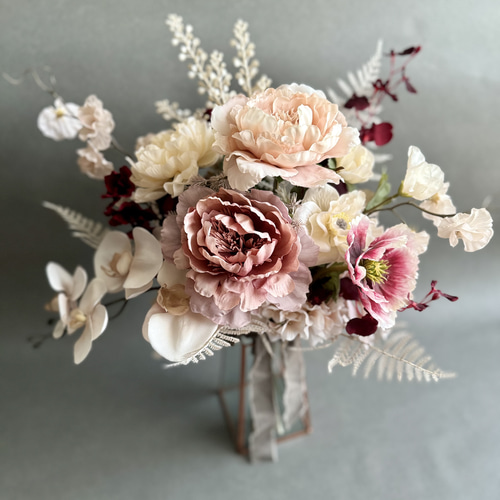 ❤️赤字覚悟❤️アーティフィシャルフラワーブーケ ブーケ ピンクブーケ 結婚式ブーケ 23d3498ed87c08e9c3569818a85be0