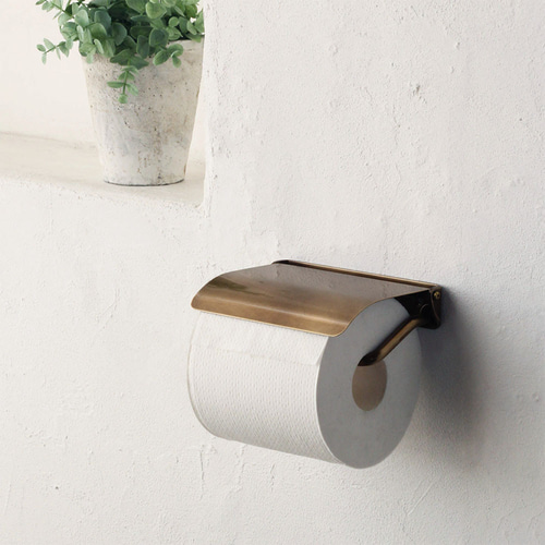 真鍮製 トイレットペーパーホルダー S アンティーク 真鍮古美色 バス