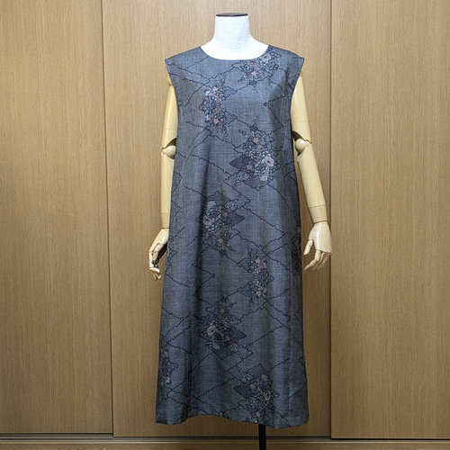 SOLD 着物リメイク ワンピース 大島紬 M〜L ワンピース さらあお 通販