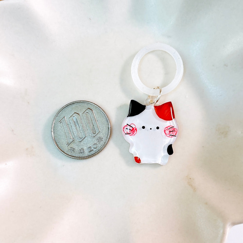 名入れ可】ゆるぽてねこ アンブレラマーカー【みけねこ ハチワレ