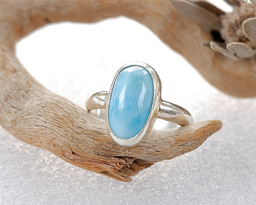 美しい波紋模様　ラリマー指輪　ラリマー　アクセサリー　天然石　癒しの石 美しい波紋模様 ラリマー指輪 ラリマー アクセサリー 天然石 癒しの石