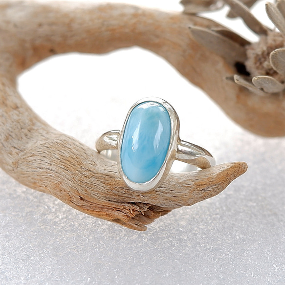 カリブの秘宝ヒーリングストーン ラリマー１２ｍｍ 珠③（径１５ｃｍ） カリブの秘宝ヒーリングストーン ラリマー12mm 珠③（径15cm）