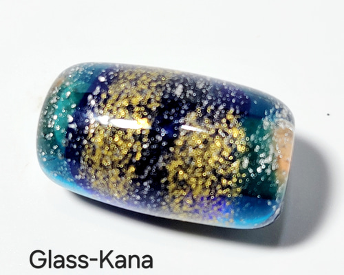 とんぼ玉＊＊蜻蛉玉＊純金銀箔込＊＊ハンドメイドガラス＊4801