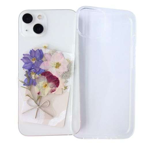 夏の売り尽くし】インナーシート♡全機種対応 354 千鳥草 挟む スマホ  