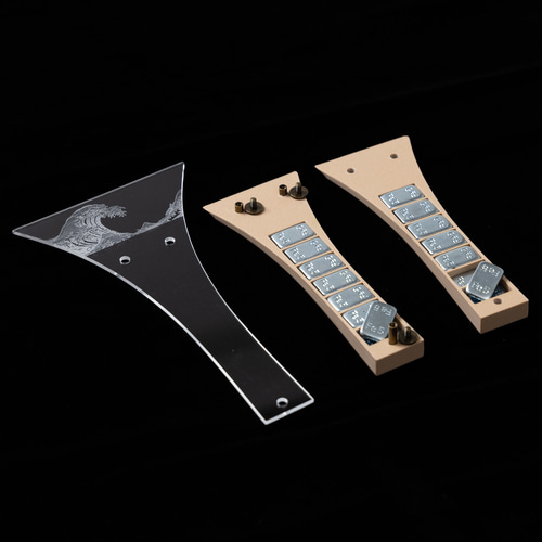 新デザイン！！ アクリル津軽三味線撥（バランス変更可能）波刻印 楽器