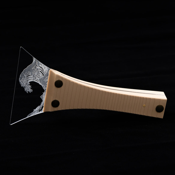 新デザイン！！ アクリル津軽三味線撥（バランス変更可能）波刻印 楽器