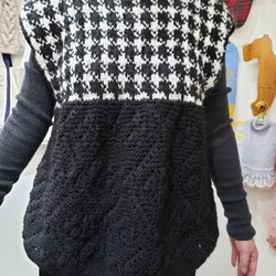 愛犬とお揃い♪千鳥格子とシェットランド編みのベスト エル・ウエーブオリジナル 2枚目の画像