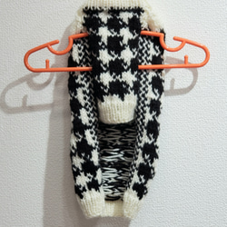 愛犬とお揃い♪千鳥格子とシェットランド編みのベスト エル・ウエーブオリジナル 6枚目の画像