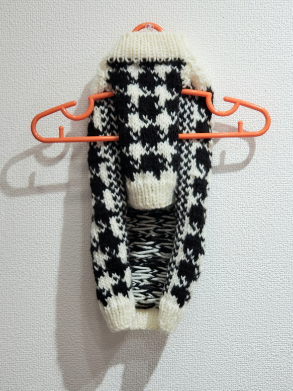 愛犬とお揃い♪千鳥格子とシェットランド編みのベスト エル・ウエーブオリジナル 6枚目の画像