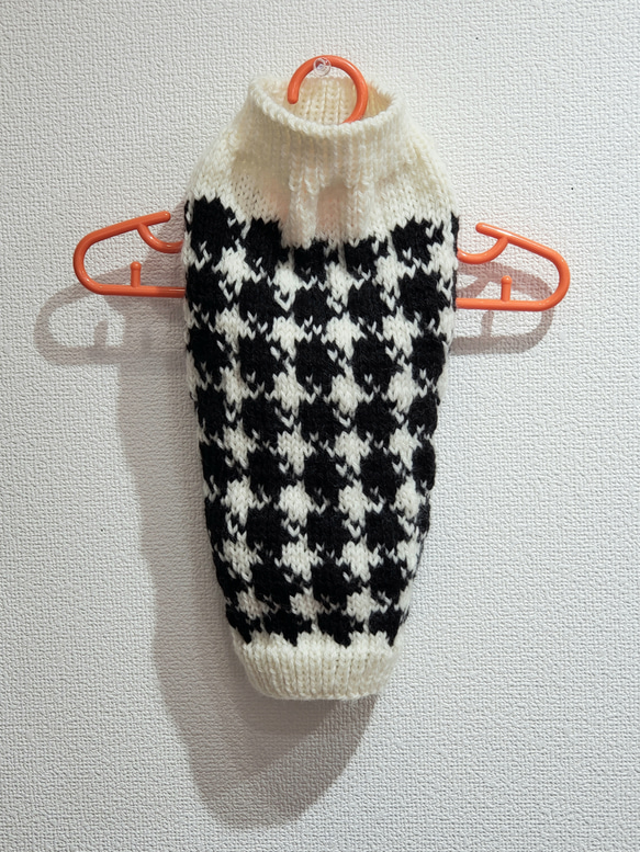 愛犬とお揃い♪千鳥格子とシェットランド編みのベスト エル・ウエーブオリジナル 5枚目の画像