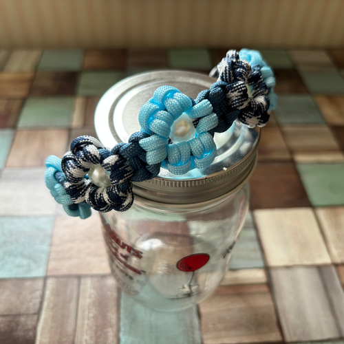 パラコード 花柄ハンドストラップ 携帯ストラップ sora 通販 18285686