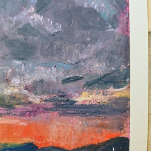 Oil pastel/オイルパステル/パステル画/原画/風景画/A4/一点物 Oil pastel/オイルパステル/パステル画/原画/風景画/A4/一点物