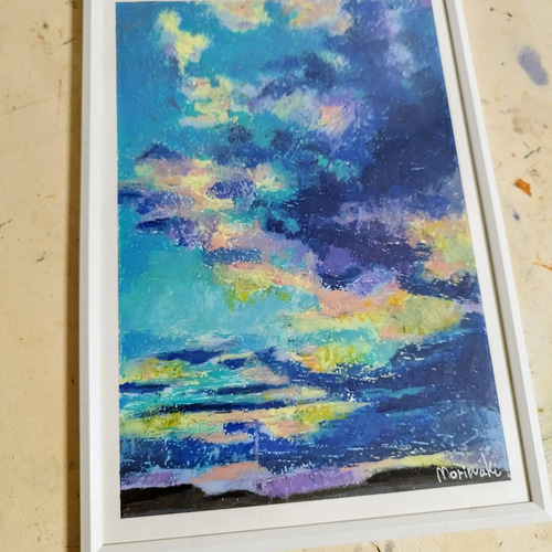 Oil pastel/オイルパステル/パステル画/原画/風景画/A4/一点物 Oil pastel/オイルパステル/パステル画/原画/風景画/A4/一点物