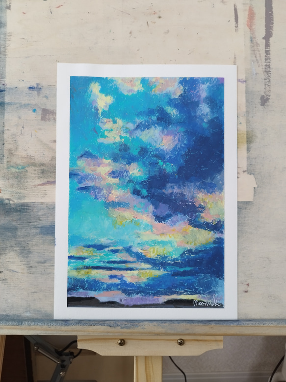 Oil pastel/オイルパステル/パステル画/原画/風景画/A4/一点物
