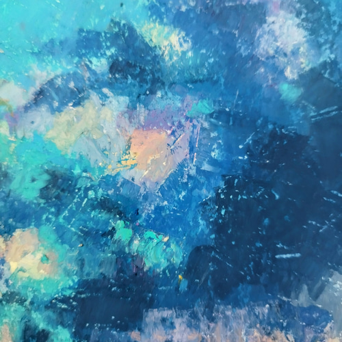 Oil pastel/オイルパステル/パステル画/原画/風景画/A4/一点物 Oil pastel/オイルパステル/パステル画/原画/風景画/A4/一点物