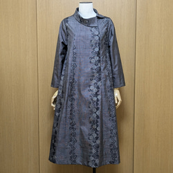 SOLD 着物リメイク ワンピース 大島紬 M〜L ワンピース さら