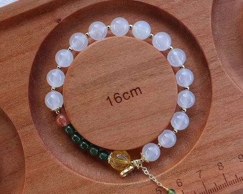 五色の宝石 平安ブレスレット - 心の静けさ • 人生の彩りNX-2615