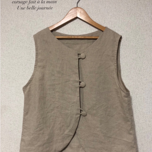 コットンリネンベスト レディース｜ナチュラルカラー 重ね着 羽織り 麻綿 きなり ベスト Ohana 通販 18285916｜Creema(クリーマ)  ハンドメイド・手作り・クラフト作品の販売サイト [ＰＡＴＹ] ワンピース ロング丈 涼しい 綿麻 コットン リネン ストレッチ 着痩せ ワイド Vネック 重ね着 ベスト パティ セ