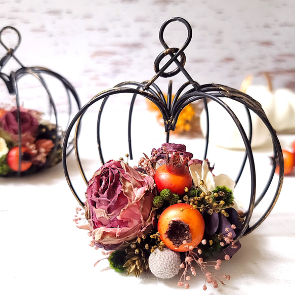 ★えっちゃん★ ハロウィンアレンジメント　他 黒猫 ハロウィン アレンジメント Red × Black アーティ