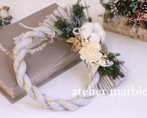 しめ縄風リース ラベンダー ラベンダーリース | Fiora