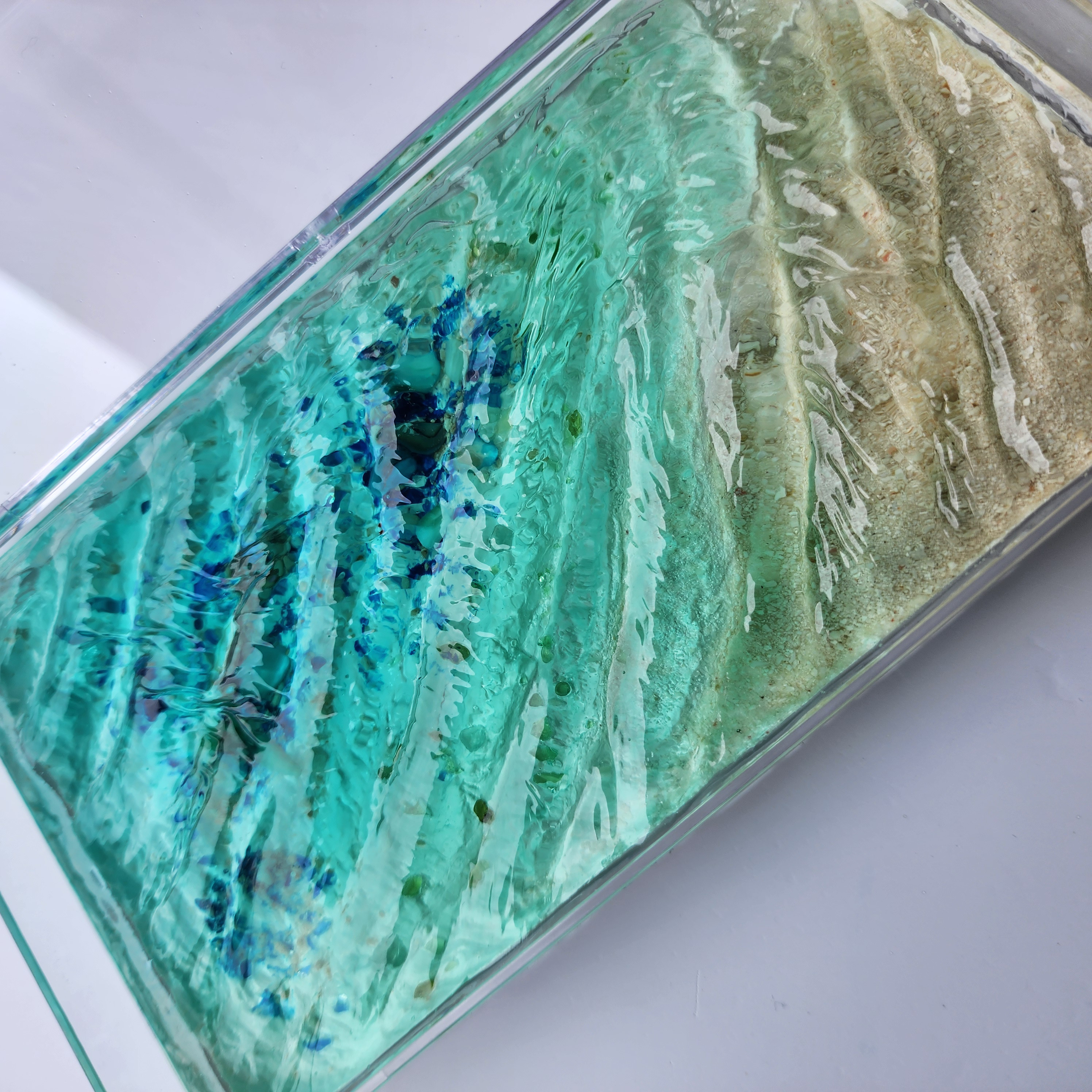 アクセサリー小物 入れ さざ波 アート 小物 アクセサリー  水面 アート art インテリア  海好き 夏 補