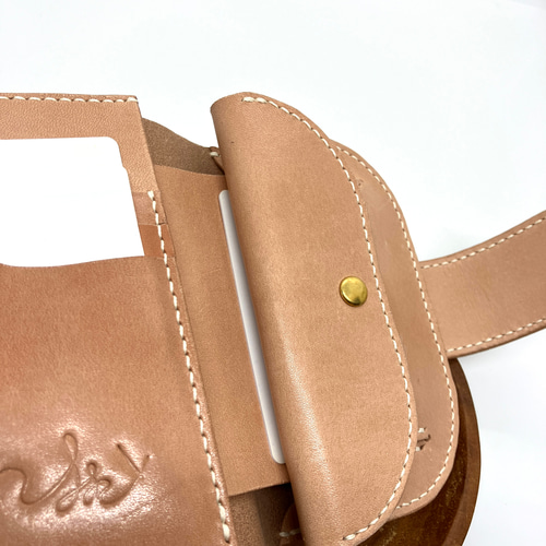 姫路ヌメ革 2つ折り財布 ハンドメイド ショートウォレット 1点物 早い者勝ち 姫路ヌメ革 2つ折り財布 ハンドメイド ショートウォレット