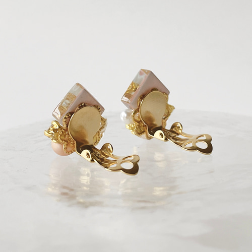 テコラッタ ガラスタイルのビジューピアス/イヤリング ピアス