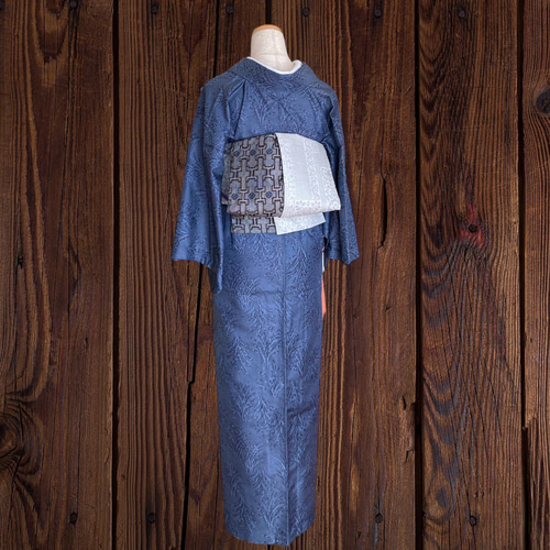 着物反物* 大島紬大人の兵児帯半幅帯長尺462cmハンドメイド