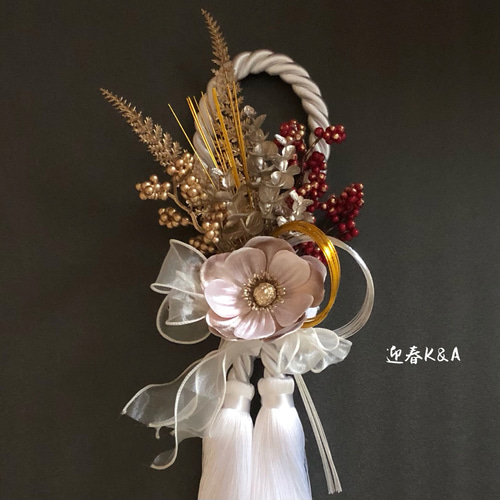 お正月しめ縄 しめ飾り＊ハンドメイド お正月ハンドメイド2025】 しめ縄 しめ飾り 高級タッセル 新作 しめ縄