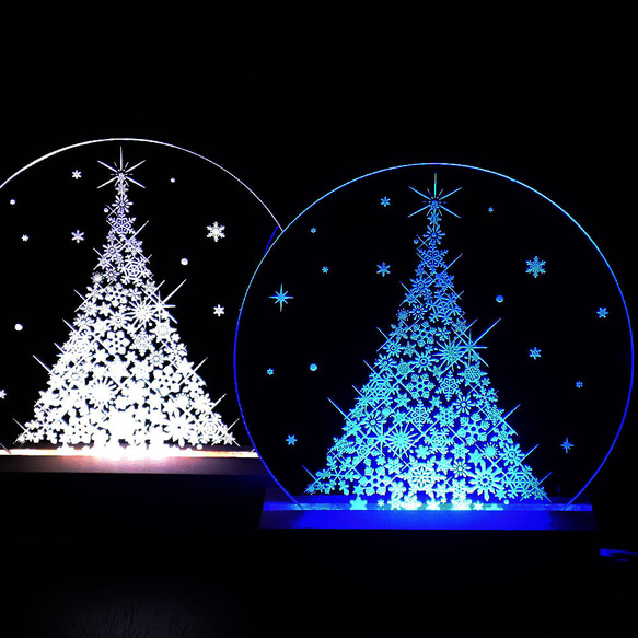 クリスマスツリー型アクリル装飾 Merry Christmas光るライトティング クリスマスツリー型アクリル装飾 Merry Christmas光るライトティング