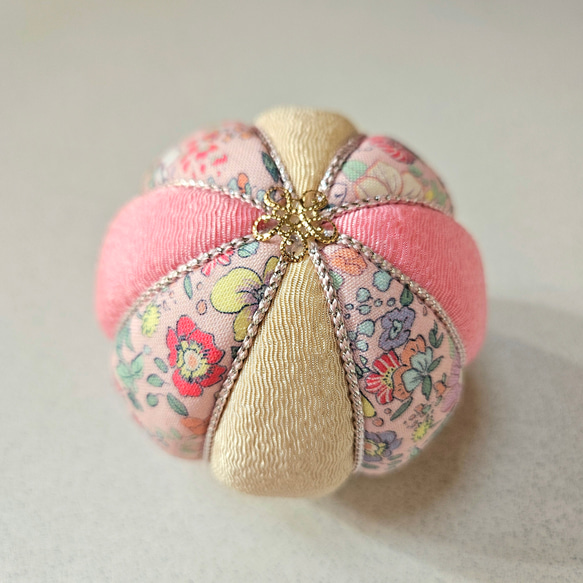 木目込み手まり8cm❀七五三 百日祝い お宮参り 初節句 手毬 てまり 花 