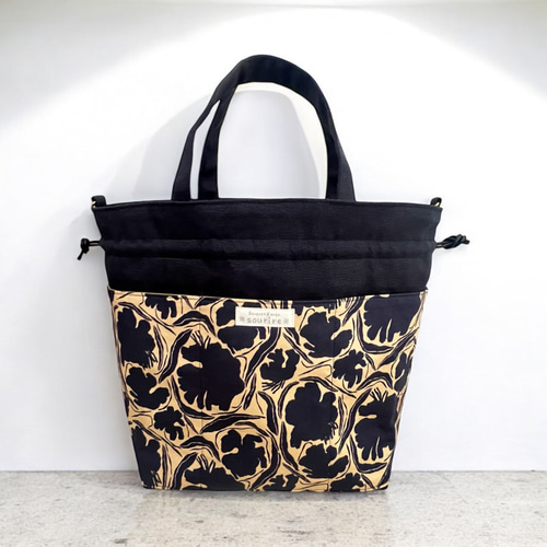 ✴︎母の日✴︎2Way帆布トートバッグ☆ポケットいっぱい☆kippis