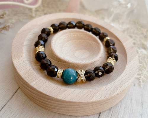 デザイン変更中スモーキークォーツ㊲番　ブレスレット ストーンブレス(Z Lily)スモーキークォーツ｜DIAMOND MOON通信販売