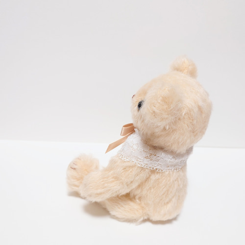 ホワイトオレンジモヘア テディベア 17.5cm ぬいぐるみ yukumao 通販