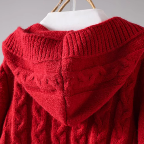 NKNIT◇ニット・セーター(厚手)/0/アルパカ/RED セーター」に該当する