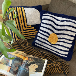 タフティング】クッションカバー 肌触りふわふわ◎ ラグ インテリア