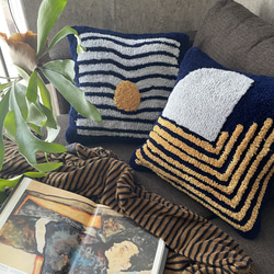 タフティング】クッションカバー 肌触りふわふわ◎ ラグ インテリア