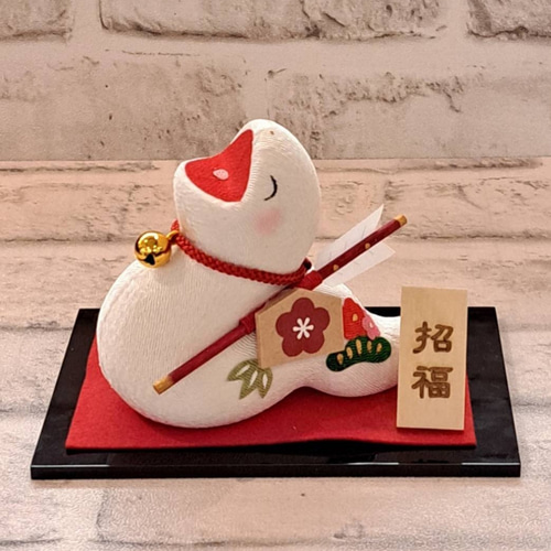 干支飾り ちりめん人形 2025 干支飾り 巳♡ 巳年お正月飾り 卓上タイプ