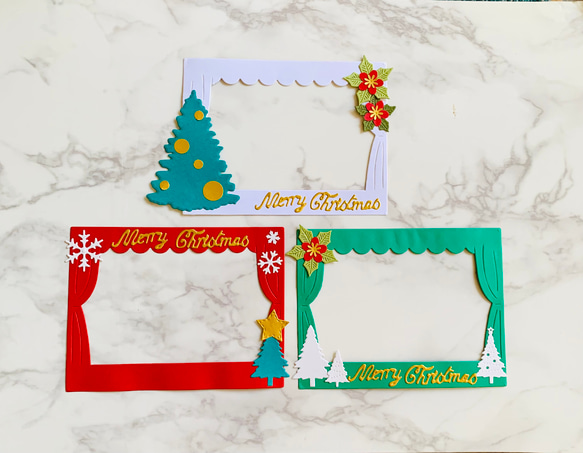 レトロ☆クリスマスフォトフレームカード　4点セット　平成レトロ レトロ☆クリスマスフォトフレームカード 4点セット 平成レトロ