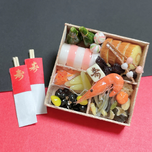 おせち ミニチュアフード 樹脂粘土 その他置物 うさぎの華 通販