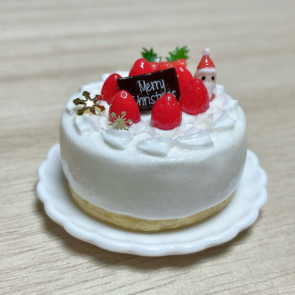 クリスマスケーキ ミニチュアフード 樹脂粘土 その他置物 うさぎの華