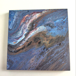 原画 黒 赤 花 ポーリングアート フルイドアート 抽象画 オリジナル