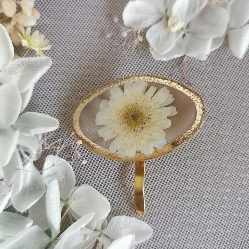 ポニーフック 押し花 ヘアアクセサリー