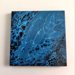 原画 黒 金 モダン ポーリングアート フルイドアート 抽象画