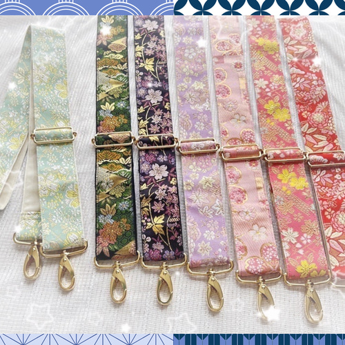 アレキサンダーヘンリー　和柄　スマホショルダーショルダーバッグ☆ハンドメイド品☆ 京都西陣織 和柄 スマホショルダーストラップ バッグショルダー その他