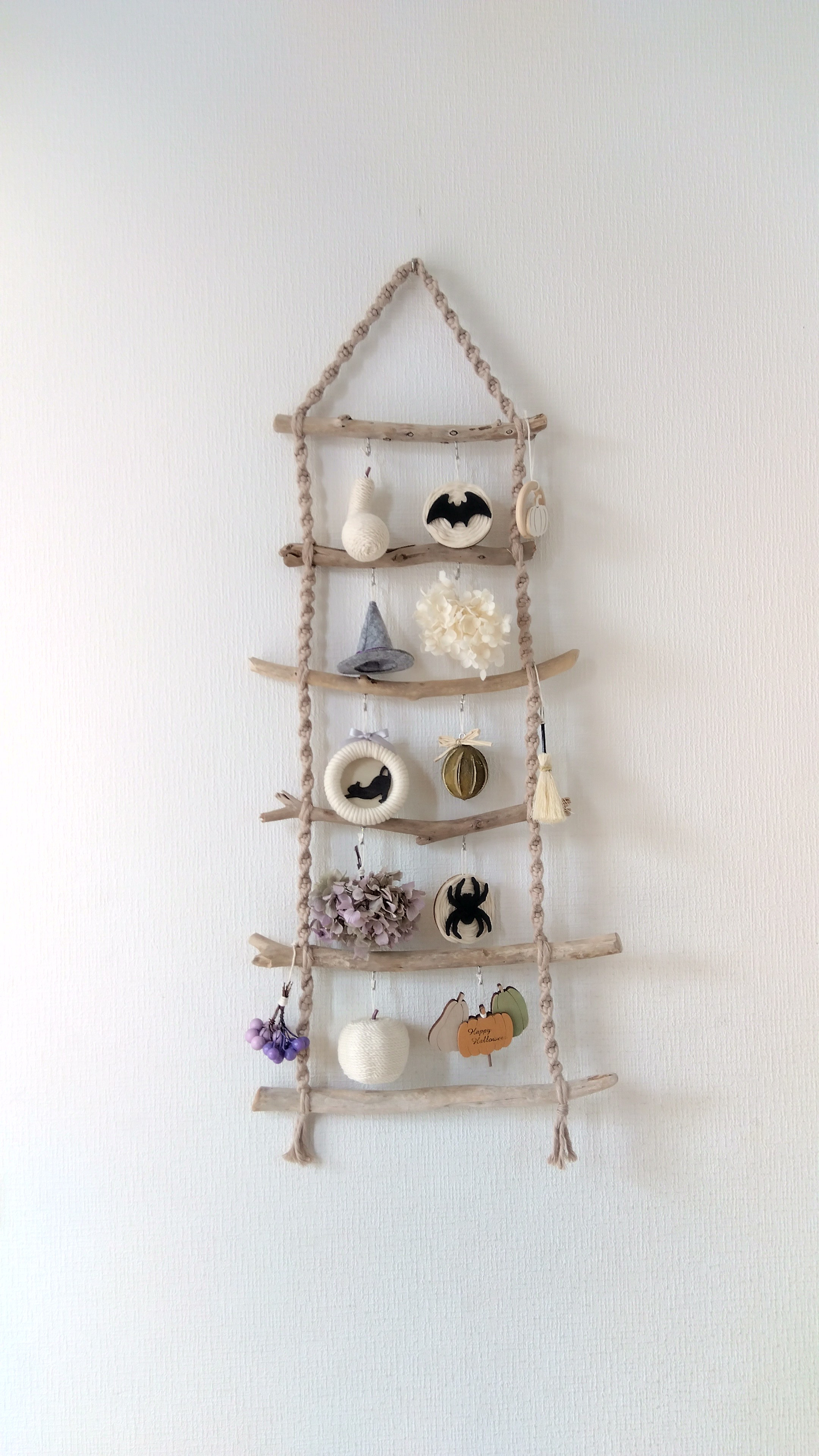 流木インテリア ラダー シャビー 流木 インテリア 吊るす 壁掛け 長い ハンガー はしご ウッド