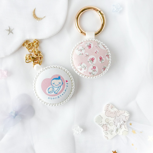 裏生地】片面マタニティマーク マタニティキーホルダー 妊娠サプライズ