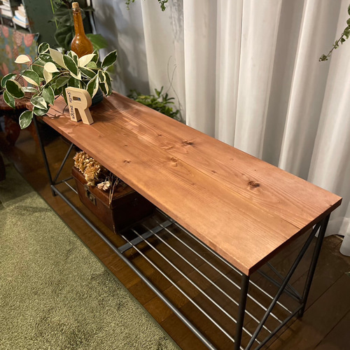 アイアンテレビラックベンチアイアン家具男前オーダーメイドハンドメイド