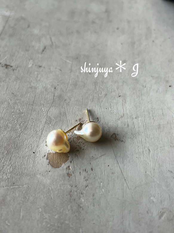 国産あこや真珠＊本物パールピアス＊本真珠＊金魚パール＊アレルギー 